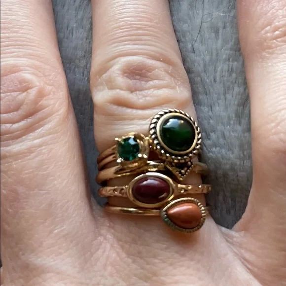 Set Of Five Stackable Rings - Picture 4 of 4